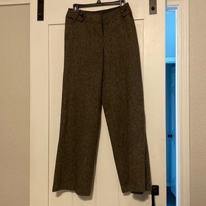 Loft Brown wool dress pants lined size 4